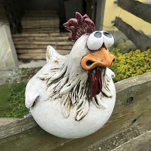 Nouveaux produits en 2023,décoration de jardin de poulet en céramique,décoration de jardin de pelouse décoration de poulet,figure de jardin d'animaux,prise de jardin,figure en céramique,faite à la mai - Neuf