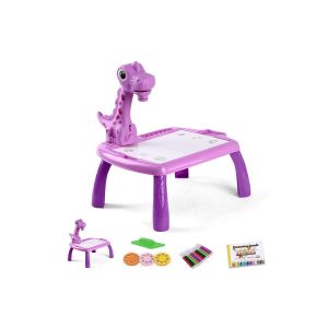 Table de projection de dessin avec accessoires pour enfants - Violet - Neuf