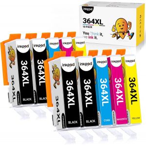 364XL Cartouche d'encre Compatible Remplacement pour HP 364 364XL pour Officejet Officejet 4620 4610 4622 Deskjet 3070A 3520 3524 Photosmart 5520 5510 5511 5512 5522 (10 Pack) - Neuf