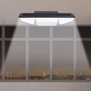 Hjlian Lampe Solaire D'exterieur Etanche A 16 Led Avec Detecteur De Mouvement Pour Jardin, Cour Et Terrasse - Neuf