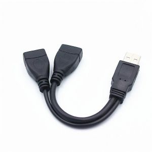 Ryra 1pc USB 3.0 A 1 mâle à 2 double USB femelle hub de données Adaptateur secteur Répartiteur en Y Câble d'alimentation de charge USB Câbles d'extension de cordon - Neuf