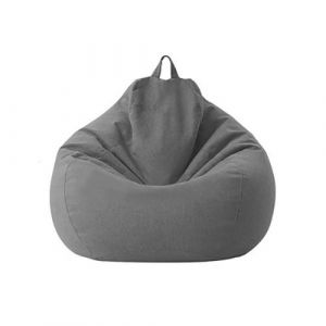 Housse De Pouf En Coton Et Lin 100 X 120 Cm Avec Fermeture Éclair, Sans Rembourrage - Neuf