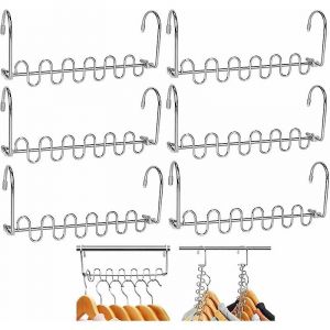 Cintre pour Pantalons, Cintres Métalliques à Multicouches Anti-Glisse,Cintre Gain de Place, Pivotantes pour Jeans, Pantalons, Cravates, Ceintures, ave - Neuf