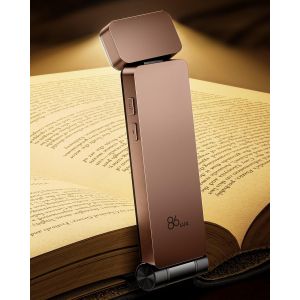 Lampe De Lecture, Lampe De Lecture Rechargeable, Lampe Led Pour Signets Avec 3 Couleurs Ambr&eacute;es Et Gradation Progressive Pour Les Amateurs De Livres, Les Enfants, Rose Marron - Neuf