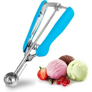 Mini Cuill&egrave;re &Agrave; Glace Et Biscuits 25 Mm En Inox Bleu - Neuf