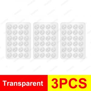 Support Adhésif À Forte Adhérence En Silicone,Support De Coque De Téléphone À Aspiration,Antidérapant,Mains Libres,Collant,5 À 1 Paquet-Transparent 3pcs- - Neuf