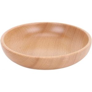 Checarzhn--No1-Plat En Bois Naturel Plat De Service En Bois Rond Exquis Pour Le Riz Pour La Nourriture - Neuf