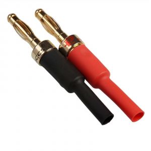 4pcs Or, De Cuivre Haut-Parleur De La Banane Du C&acirc;ble En Fil D'adaptateurs De Tube Thermor&eacute;tr&eacute;cissable De Connecteurs Audio Et De Mat&eacute;riel Musical - Neuf