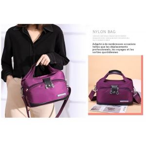 Sac &agrave; Main Femme Bandouli&egrave;re en Oxford Imperm&eacute;able Sacoche Voyage Fashion Multifonctionnel - Rouge Camouflage - Neuf