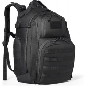 Nzqaf-Sac À Dos Gde Capacité 40 L, Sac D'assaut Avec Design Molle Et Coussinet En Éponge, Sac De Sport Pour Homme Femme, Sac À Dos De Matériel De Tir Pour Aventure En Plein Air, Randonnée, Noir - Neuf