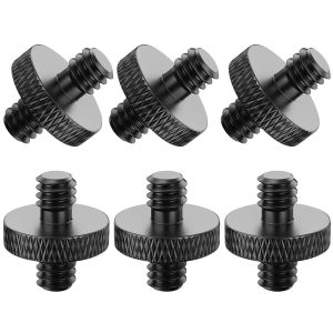 6 Pièces Vis Adaptateur Caméra Vis 1/4¿ Mâle à 1/4¿Mâle Adaptateur Convertisseur Vis pour trépieds et monopods, Support de Lumière, Cage de Caméra - Neuf