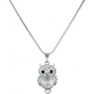 Asas-Mode Collier Ras Du Cou Mignon Hibou Pendentif Collier Or Et Argent Longue Chaîne Collier Pour Femmes Filles Avec Cz Cristal - Neuf
