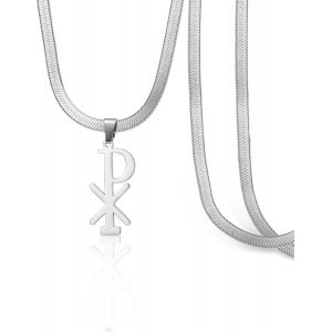 Kal-Collier Chi Rho Christ Christogramme Alpha Omega Px Xp Symbole Pendentif Jésus Chrétien Religieux Cadeau Pour Femme Homme - Neuf