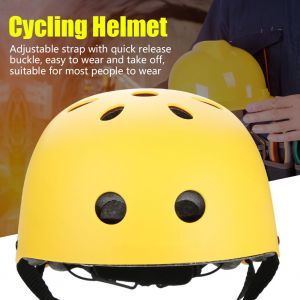 Casque A Sangle Reglable, Equipement De Protection De La Tete, Equipement D'escalade Et De Derive En Plein Air (Jaune-S) - Neuf