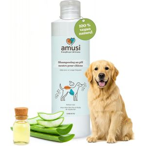 Jgd-Amusi Shampoing Chien Neutre &iquest; Shampoing Pour Chien &Agrave; Ph &Eacute;quilibr&eacute; Sans Parfum &iquest; Soin Doux Pour Tous Types De Pelage - Toilettage &Agrave; La Maison Qualit&eacute; Professionelle Bouteille 250ml - Neuf