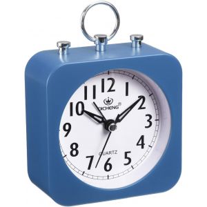 COPF-Réveil Carré À Quartz Bleu,Horloge Numérique Pour Chambre À Coucher Avec Port De Charge Usb,Volume Réglable,Intensité Variable,Snooze,1224 H - Neuf