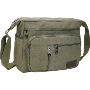 RFCBC-Toile Sacs à Bandoulière, Sacoche Homme Bandouliere Messenger Bag pour Voyage Travail école - Neuf
