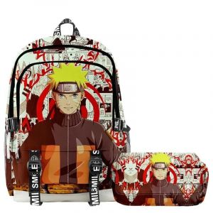 KADSL-36 Styles Sac &Agrave; Dos Trousse &Agrave; Crayons Naruto Anime Enfants Sac &Agrave; Dos Gar&ccedil;on Filles Double Pont Sac &Agrave; Dos Ensemble Adolescent Cartable &Eacute;tanche,2Pcs Set 9 - Neuf