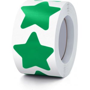 Rouleau D'&eacute;toiles Autocollantes Vertes 3.8cm Grandes &Eacute;toiles Autocollantes &Eacute;tiquettes De No&euml;l Star Autocollants De R&eacute;compense D&eacute;coration Pour Enfants Enseignants Business 500 Pi&egrave;ces - Neuf