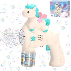Kal-Enfants Pistolet &Agrave; Bulles, Licorne Machine &Agrave; Bulles &Eacute;lectrique, Automatique Enfants Pistolet A Bulle, Pistolets &Agrave; Bulles De Savon Pour Les Enfants, Machine &Agrave; Bulles &Eacute;lectrique Pour Mariage Ext&eacute;ri - Neuf