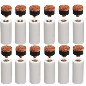12 Ensembles De Queues De Billard De Billard De 12 Mm Pointes De Rechange À Vis En Laiton Avec Virole De Queue De Billard Pour Queues De Billard - Neuf