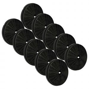 vhbw 10x Filtres &agrave; charbon actif compatible avec Whirlpool 208333646603 PRF0010 852523104830 hotte aspirante - 20 cm - Neuf