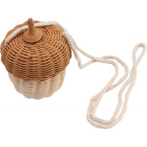 Sjzg-Sac De Panier Tiss&eacute; En Rotin, Panier En Forme De Gland Fait &Agrave; La Main, Sacoche &Agrave; Bandouli&egrave;re Pour Enfants (Petit Sac &Agrave; Bandouli&egrave;re) - Neuf