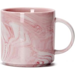 Eryi-Tasse À Café En Marbre - 300 Ml - En Porcelaine - Empilable - Avec Anse - Cadeau Pour Anniversaire, Saint-Valentin, Fête Des Mères, Anniversaire De Mariage - Pour Lait, Eau, Cacao (Rose) - Neuf