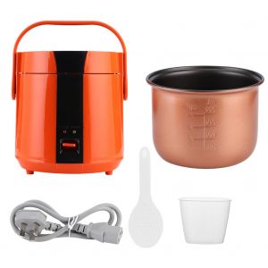 HJLIAN Mini cuiseur a riz electrique multifonction 1,2 L 200 W, outil de cuisson pour dortoir, prise AU 220 V, orange - Neuf