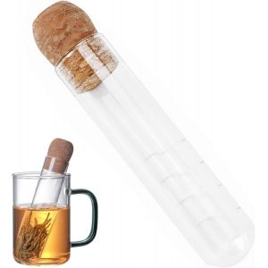 Eryi-1pcs Iltre À Thé,Infuseur À Thé En Verre Résistant À La Chaleur,Tube D'infuseur À Thé,Filtre À Thé Transparent,Pour Théière,Café,Mug,Tasse,Bouteille,Haut De 15,5 Cm,Diamètre 3 Cm - Neuf