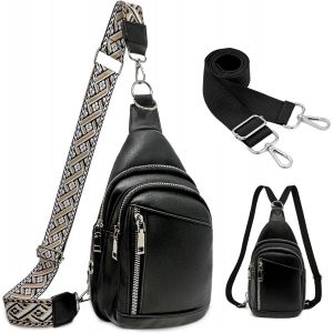 RFCBC-Sac de Poitrine Femme Sac Bandoulière Pochette Telephone Portable Sacoche 2 En 1 Cuir Petit Homme Etanche Sac a Dos 2 Bandouliere RéGlable pour Sports Plein Air Voyage Shopping Beigemarron - Neuf