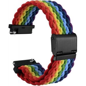 Tress&eacute; Bracelet Montre En Nylon Pour Homme Et Femme, Boucle R&eacute;glable, D&eacute;gagement Rapide, Sangles Sport Tiss&eacute;es, 18mm 19mm 20mm 21mm 22mm - Neuf