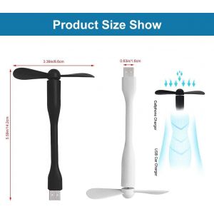 Mini Ventilateur USB, Petit Ventilateur, 4 Pi&egrave;ces(Noir, Blanc, Rose, Bleu) - Neuf