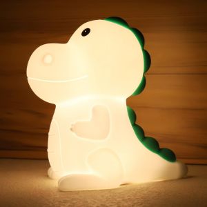 Veilleuse Enfant Veilleuse B&eacute;b&eacute;,Dinosaure Veilleuse Bebe,7 Couleurs & Tactile,Lampe Led Usb Rechargeable,Veilleuse Enfant Deco Lampe Pour D&eacute;coration Chambre Enfant,Cadeau D'anniversaire - Neuf