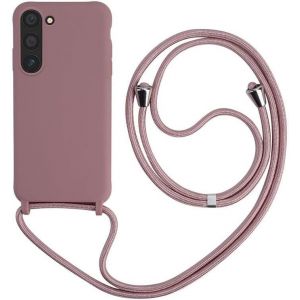 LORANKA-Collier pour Samsung Galaxy S23 Coque Silicone Liquide Bumper Housse Galaxy S23 Lani&egrave;re avec Cordon R&eacute;glable Longueur Cha&icirc;ne Lanyard Case Housse &Eacute;tui pour Samsung Galaxy S23, Or Rose - Neuf