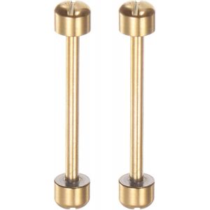 Kal-2pcs Montre Vis Tube Tige 22mm Intérieur Dia Acier Inoxydable Acier Montre Bracelet Épingles, Or Ton - Neuf
