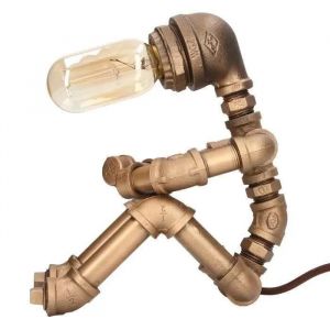 Progrès-Robot Lampe Industrielle Tuyau Robot Lampe Style Industriel Peinture Haute Température Rétro Robot Lampe Support E27 - Neuf