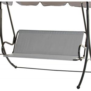 Housse De Siège De Rechange Pour Balancelle Hollywoodienne - Imperméable - Oxford 600d - Pour L'extérieur - 2 Et 3 Places - 168 X 56 X 56 Cm - Gris - Neuf