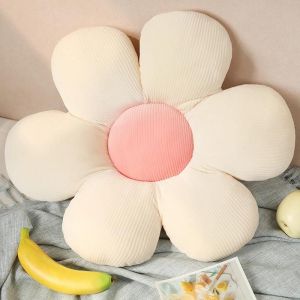 Fleur En Forme Mignon Coussin De Sol Assise En Peluche Coussin Doux Mignon D&eacute;cor De Chambre Pour Canap&eacute; Chambre Salon Beige-Rose,35 * 35 - Neuf