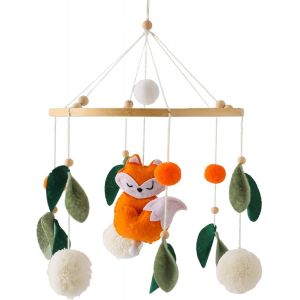 Eryi-Mobile Pour Bébé En Feutre, Table À Langer Mobile Avec Renard Safari, Carillon Pour Chambre De Bébé, Cadeau Pour Nouveau-Né (Renard) - Neuf