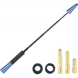 Antenne Rétractable En Fibre De Carbone Voiture, Antenne Radio Voiture Universel Amplifiée Autoradio, Stéréo Antenne De Toit À Tige Pour Voiture, Pour Les Voitures Auto Camion(Noir) - Neuf