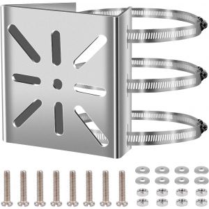 CHECARZHN--NO1-Universel Montage Sur Poteau Vertical Pour La Caméra De Sécurité, Supports Verticaux Pour Caméra De Surveillance, Universel Verticale Montage Sur Poteau Avec 3 Boucles - Neuf