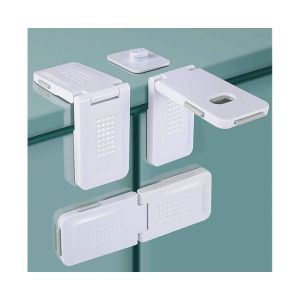Ensemble De 3 Serrures De S&eacute;curit&eacute; Pour Enfants - Serrures Durables Pour Tiroirs Et Armoires Pour B&eacute;b&eacute;, Pour Une Protection S&eacute;curis&eacute;e De La Maison - Neuf