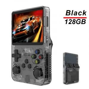 Ore-Console De Jeu Portable R36s,Écran Ips De 3.5 Pouces,128 Go,Rétro Classique,Système Arkos,Lecteur De Jeu Vidéo De Poche Portable--Black 128g - Neuf