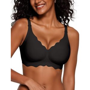 Soutien-Gorge Sans Couture Pour Femme Sans Armatures, Soutien-Gorge Push-Up Sans Fil, Couverture Complète, Soutien-Gorge De Sport Confortable Au Quotidien - Neuf