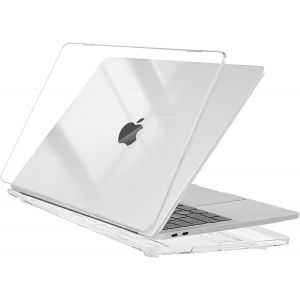 Coque MacBook Air 13 M1 A2337 A2179 A1932, Plastique Case Rigide &Eacute;tui pour Nouveau 2020 2019 2018 MacBook Air 13,3 Pouces Retina avec Touch ID - Transparent Clair - Neuf