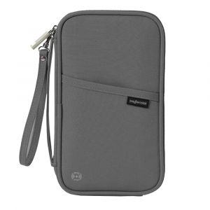 Portefeuille de voyage &eacute;tanche avec blocage RFID pour passeport et cartes de cr&eacute;dit et plusieurs compartiments - Neuf