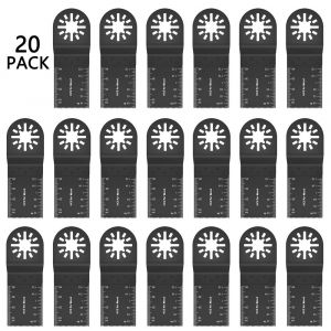 20pcs Droit Standard Oscillation De La Lame De Scie Multifonctions En Acier De Précision De Grandes Dents De Libération Rapide De La Lame De Scie De La Puissance De L'outil De Fraises¿Dents Fines¿ - Neuf