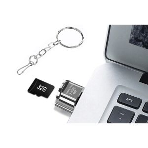 Lecteur de carte TF pour iPhone, iPad, Android et Mac - Type-C, Plug and Play, format compact - Neuf