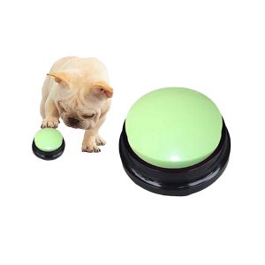 Bouton De Communication Pour Animaux De Compagnie, Id&eacute;al Pour Le Dressage Et Les Jeux Interactifs, Avec Fonction Enregistreur Vocal, Vert. - Neuf